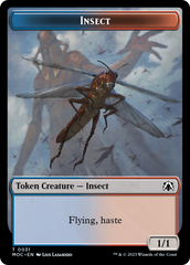 Soldier // Insect Double-Sided Token [March of the Machine Commander Tokens] | Exor Games New Glasgow