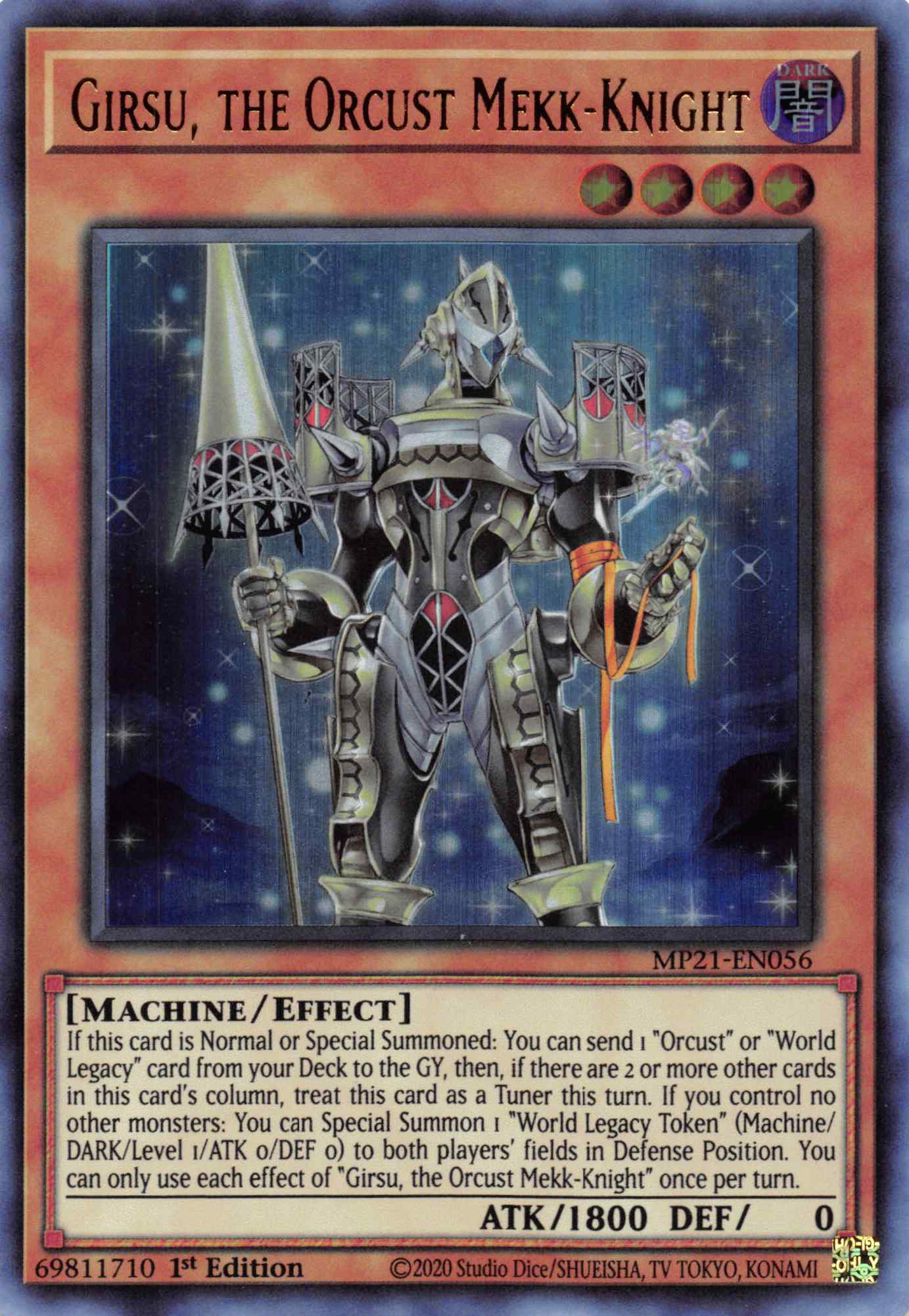 Girsu, the Orcust Mekk-Knight [MP21-EN056] Ultra Rare | Exor Games New Glasgow