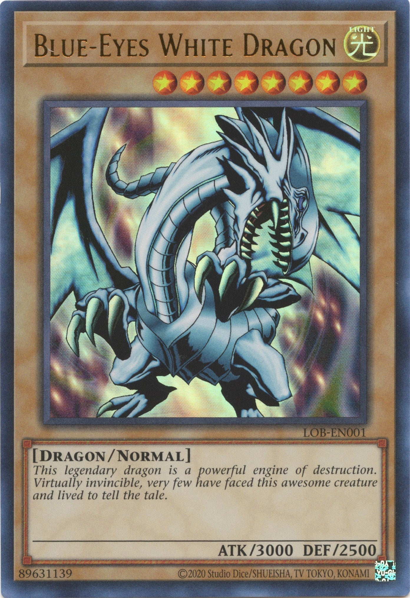 Blue-Eyes White Dragon (25th Anniversary) [LOB-EN001] Ultra Rare | Exor Games New Glasgow