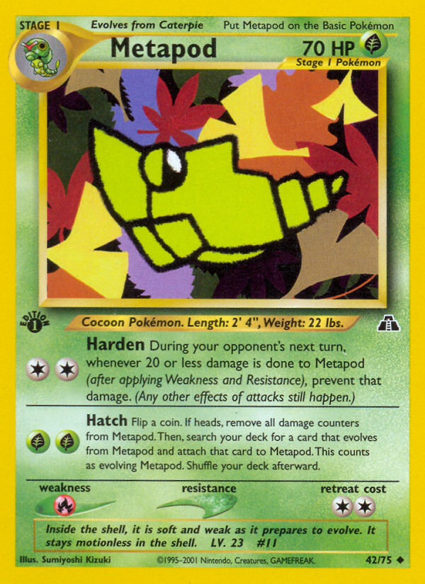 Metapod (42/75) [Neo Discovery 1st Edition] | Exor Games New Glasgow