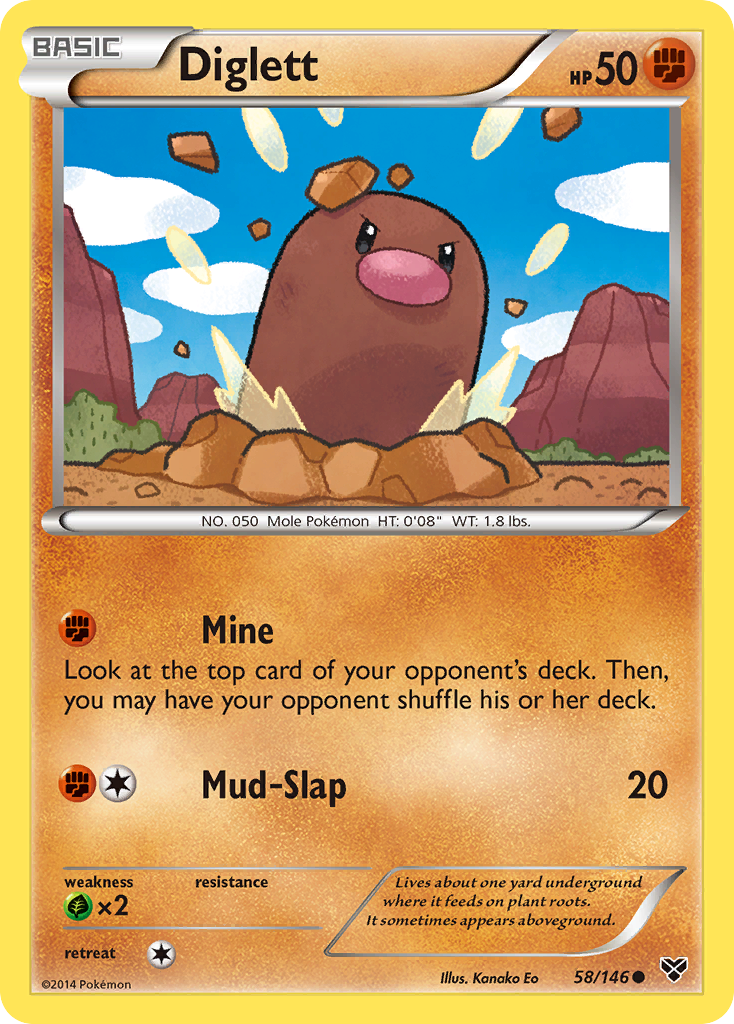 Diglett (58/146) [XY: Base Set] | Exor Games New Glasgow