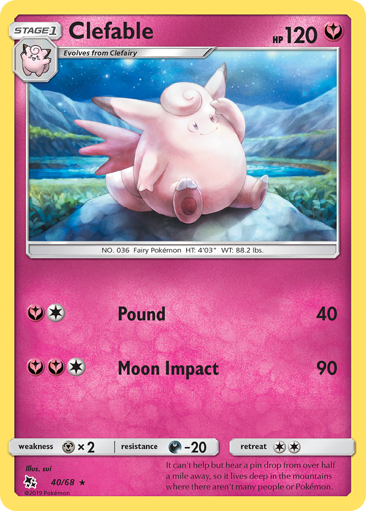 Clefable (40/68) [Sun & Moon: Hidden Fates] | Exor Games New Glasgow