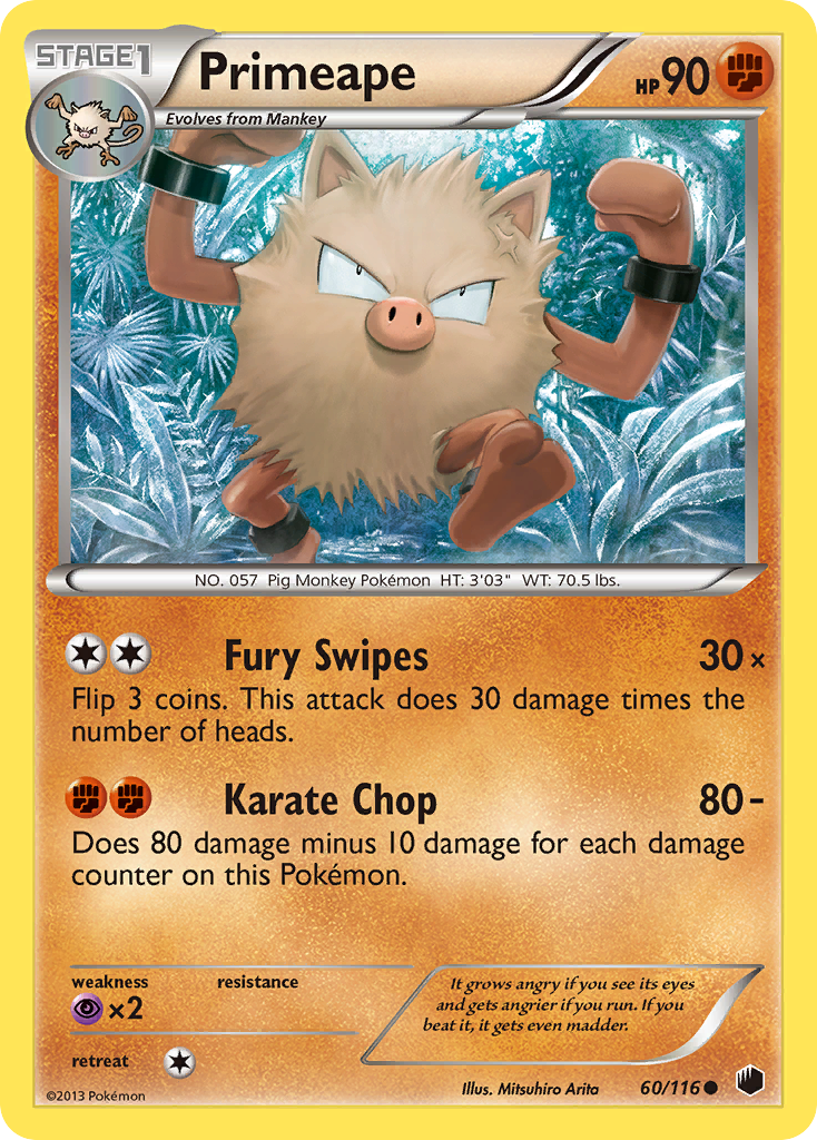 Primeape (60/116) [Black & White: Plasma Freeze] | Exor Games New Glasgow