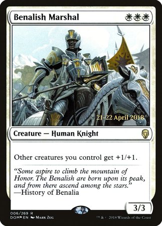 Benalish Marshal [Dominaria Promos] | Exor Games New Glasgow