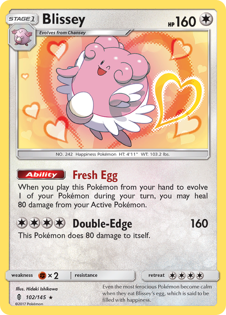 Blissey (102/145) [Sun & Moon: Guardians Rising] | Exor Games New Glasgow