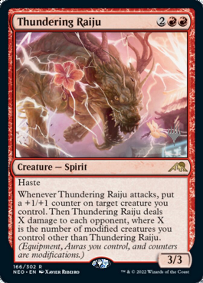 Thundering Raiju (Promo Pack) [Kamigawa: Neon Dynasty Promos] | Exor Games New Glasgow