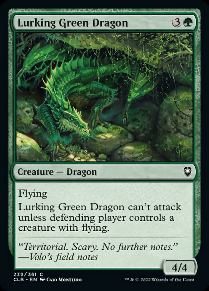 Lurking Green Dragon [Commander Legends: Battle for Baldur's Gate] | Exor Games New Glasgow