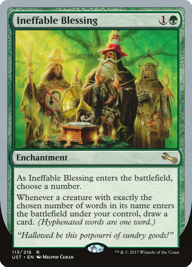 Ineffable Blessing ("choose a number") [Unstable] | Exor Games New Glasgow