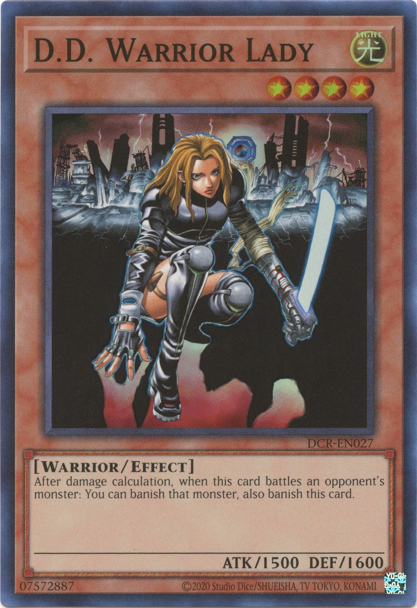 D.D. Warrior Lady (25th Anniversary) [DCR-EN027] Super Rare | Exor Games New Glasgow