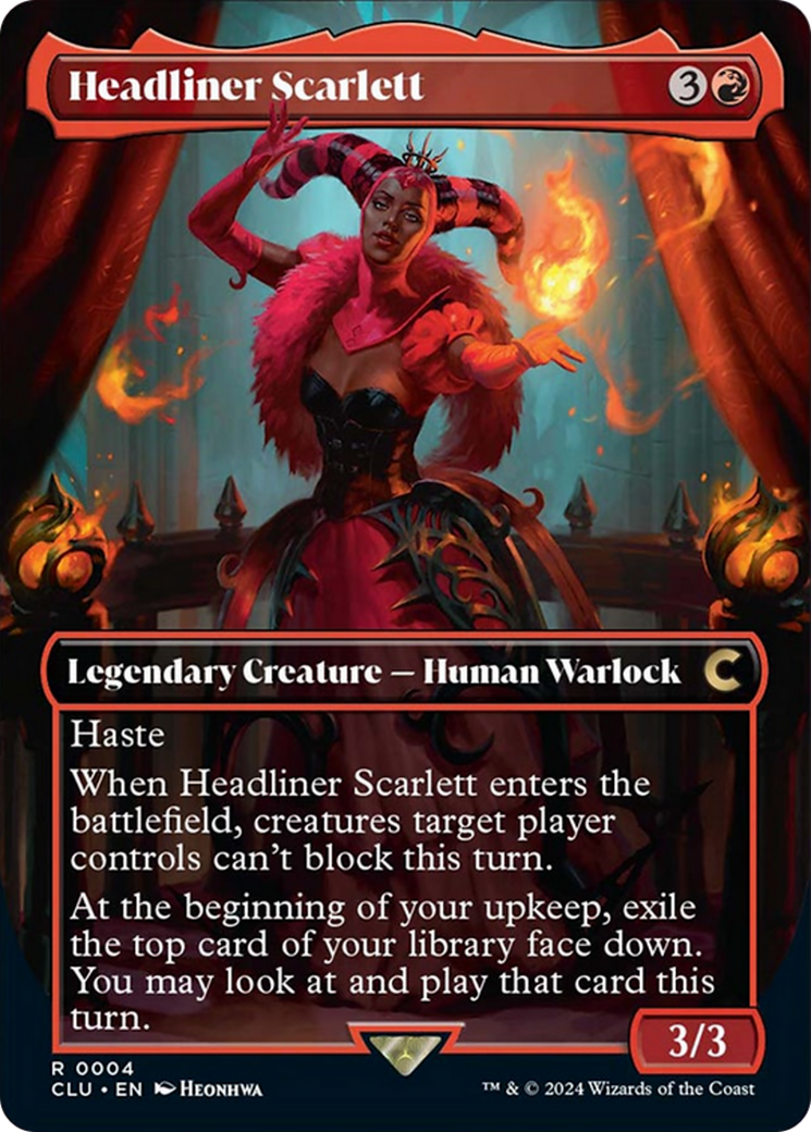 Headliner Scarlett (Borderless) [Ravnica: Clue Edition] | Exor Games New Glasgow