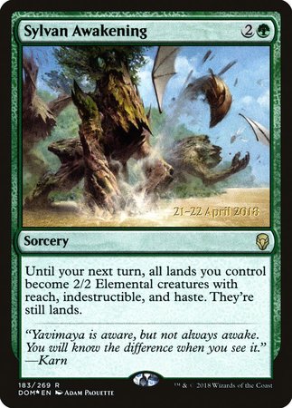 Sylvan Awakening [Dominaria Promos] | Exor Games New Glasgow