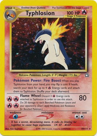 Typhlosion (18/111) [Neo Genesis Unlimited] | Exor Games New Glasgow