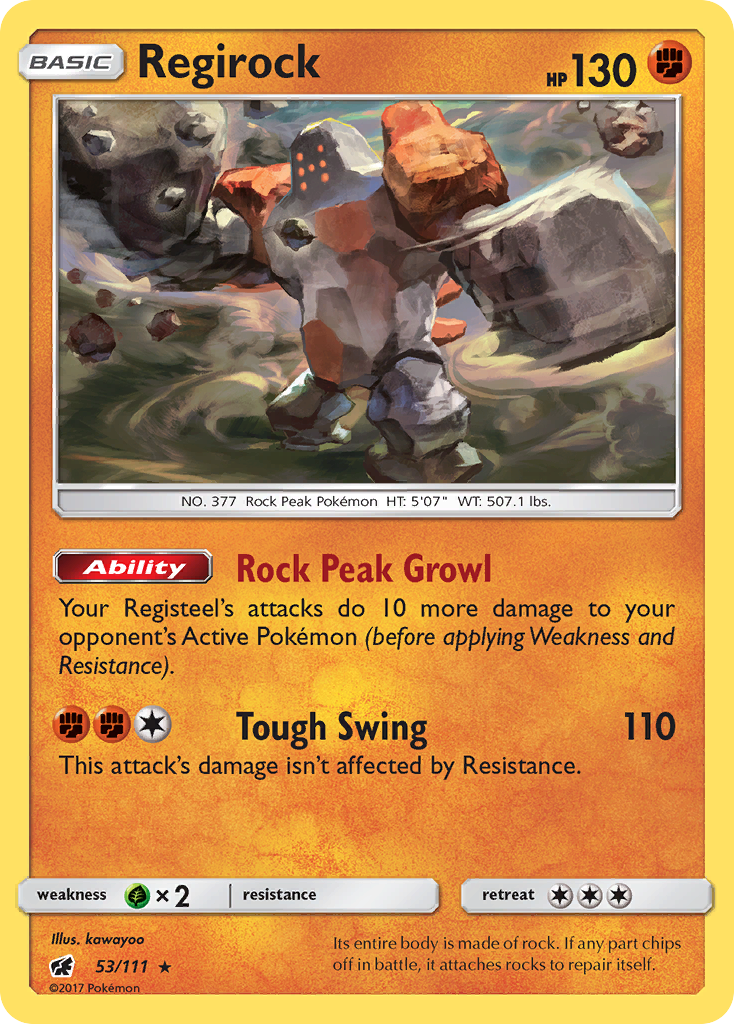 Regirock (53/111) [Sun & Moon: Crimson Invasion] | Exor Games New Glasgow