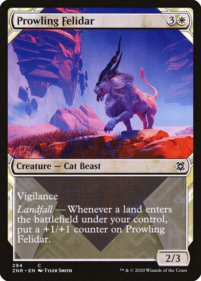 Prowling Felidar (Showcase) [Zendikar Rising] | Exor Games New Glasgow