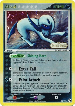 Absol (15/92) (Stamped) [EX: Legend Maker] | Exor Games New Glasgow