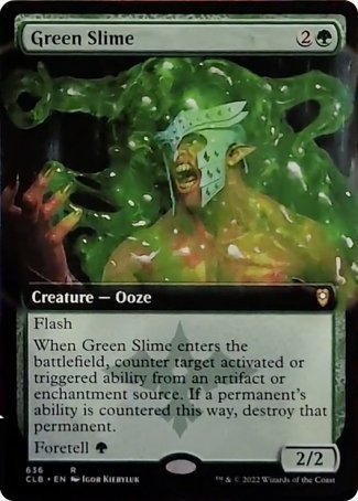 Green Slime (Extended Art) [Commander Legends: Battle for Baldur's Gate] | Exor Games New Glasgow