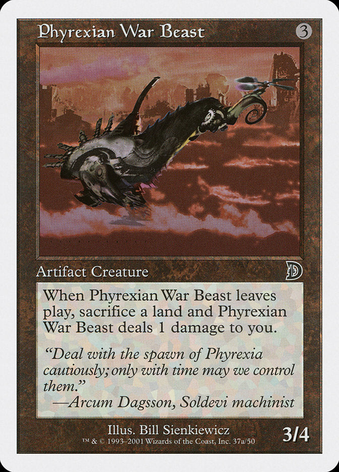 Phyrexian War Beast (Signature on Left) [Deckmasters] | Exor Games New Glasgow