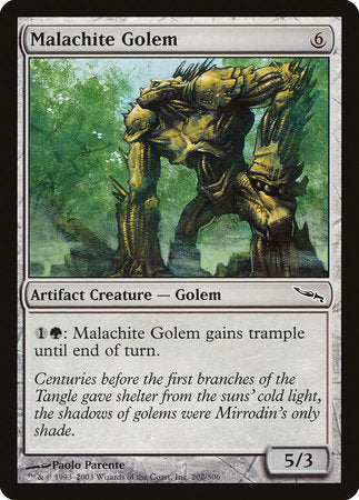 Malachite Golem [Mirrodin] | Exor Games New Glasgow