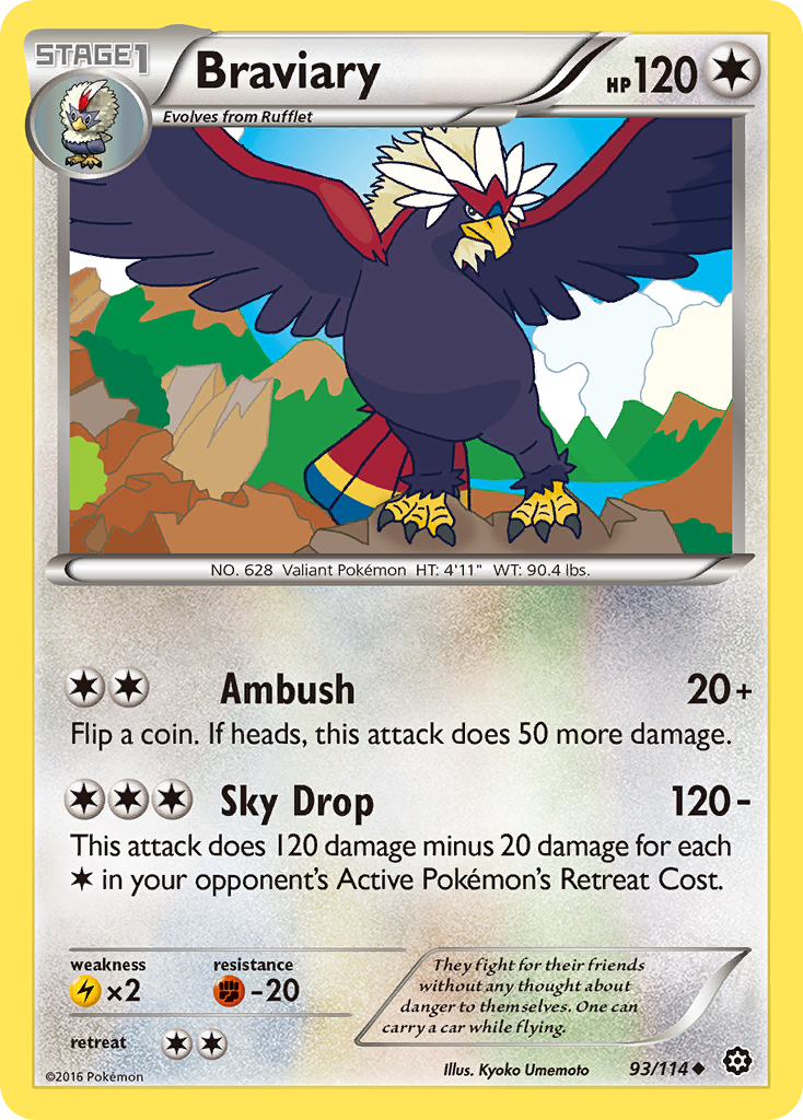 Braviary (93/114) [XY: Steam Siege] | Exor Games New Glasgow