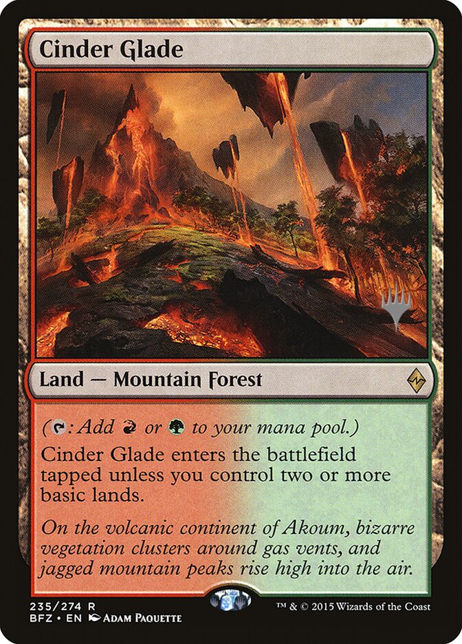 Cinder Glade [Battle for Zendikar Promos] | Exor Games New Glasgow