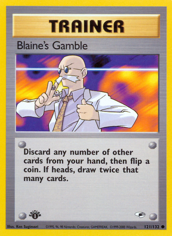 Blaine's Gamble (121/132) [Gym Heroes 1st Edition] | Exor Games New Glasgow