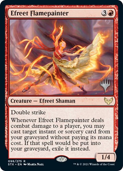 Efreet Flamepainter (Promo Pack) [Strixhaven: School of Mages Promos] | Exor Games New Glasgow