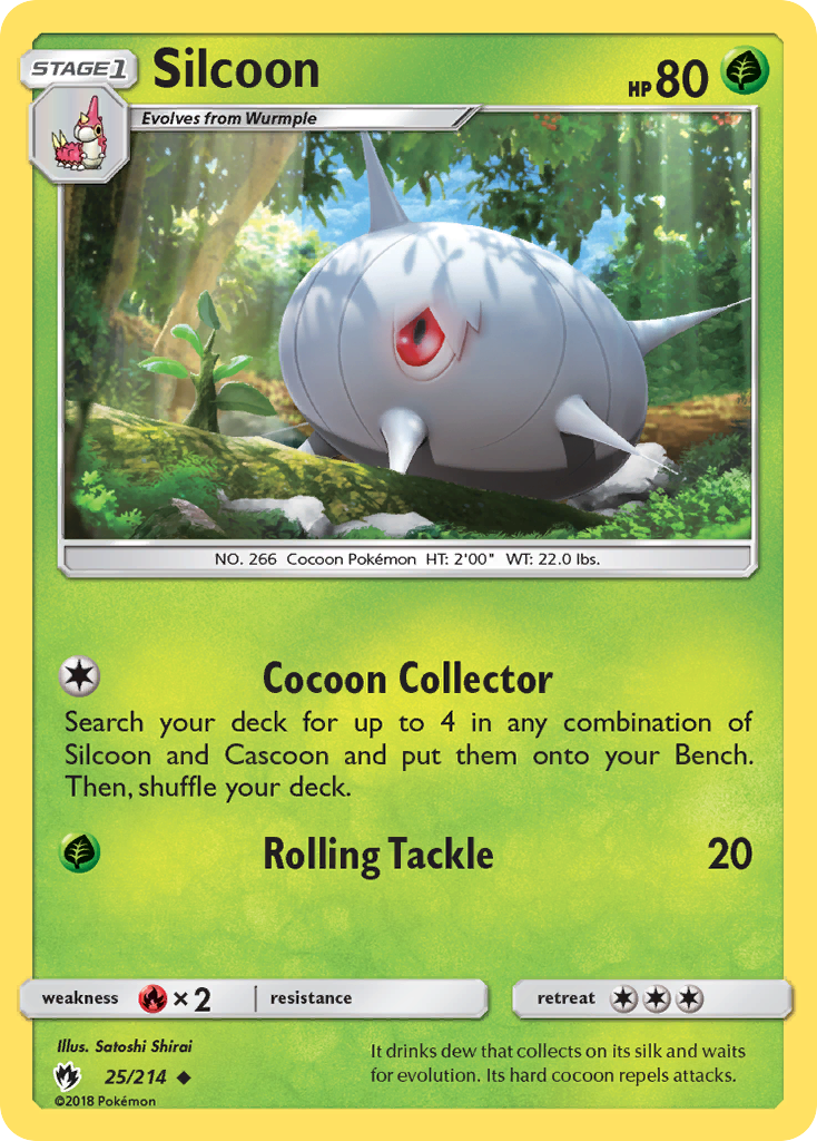 Silcoon (25/214) [Sun & Moon: Lost Thunder] | Exor Games New Glasgow