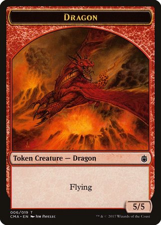 Dragon Token (006) [Commander Anthology Tokens] | Exor Games New Glasgow