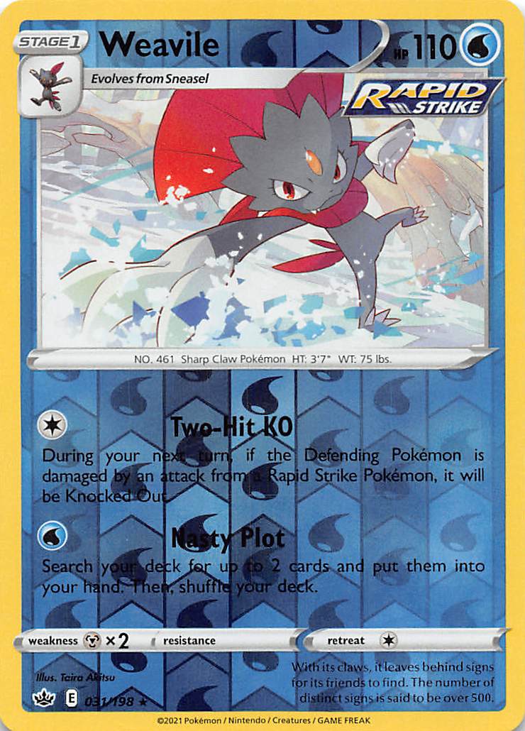 Weavile (031/198) [Sword & Shield: Chilling Reign] | Exor Games New Glasgow