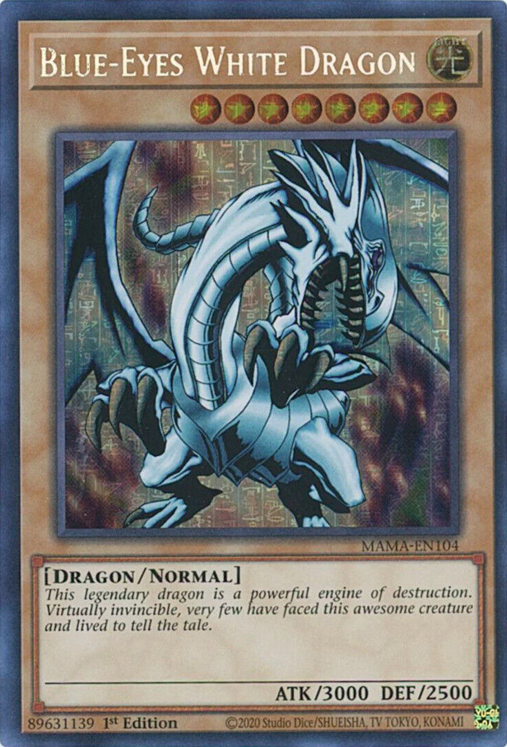 Blue-Eyes White Dragon [MAMA-EN104] Ultra Pharaoh's Rare | Exor Games New Glasgow