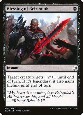 Blessing of Belzenlok [Dominaria] | Exor Games New Glasgow