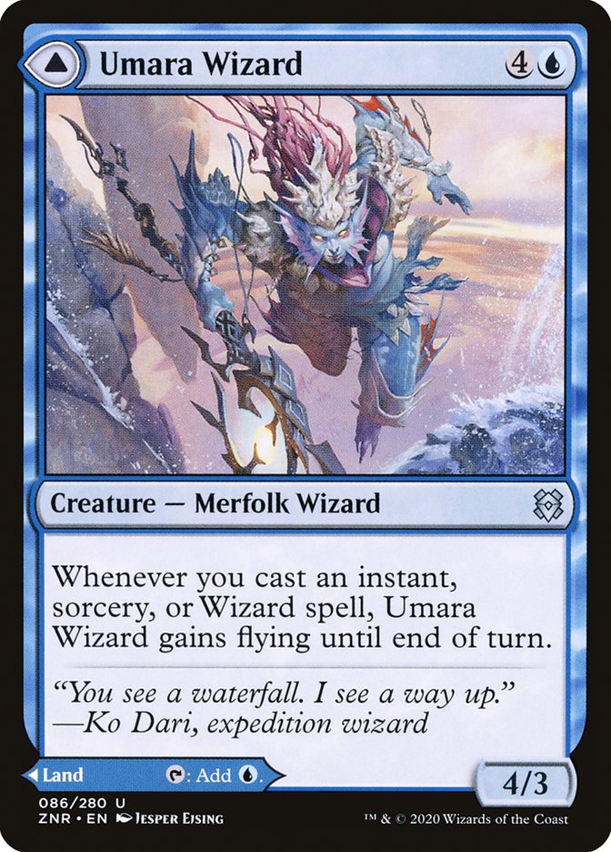 Umara Wizard // Umara Skyfalls [Zendikar Rising] | Exor Games New Glasgow