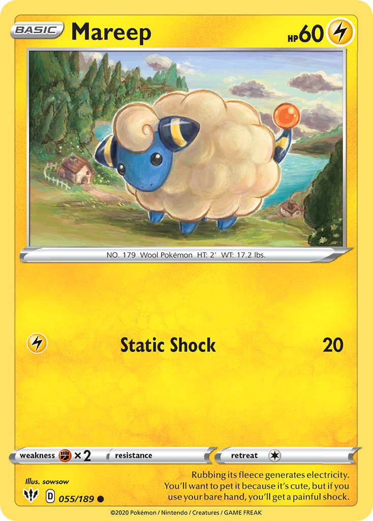 Mareep (055/189) [Sword & Shield: Darkness Ablaze] | Exor Games New Glasgow