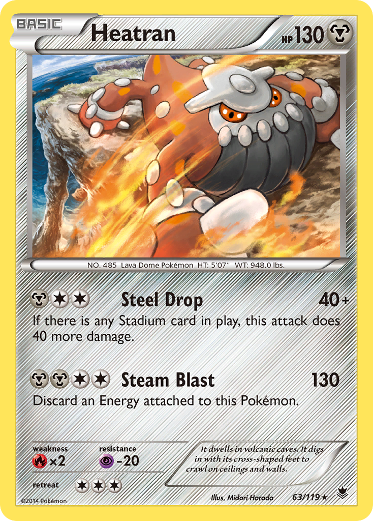 Heatran (63/119) [XY: Phantom Forces] | Exor Games New Glasgow