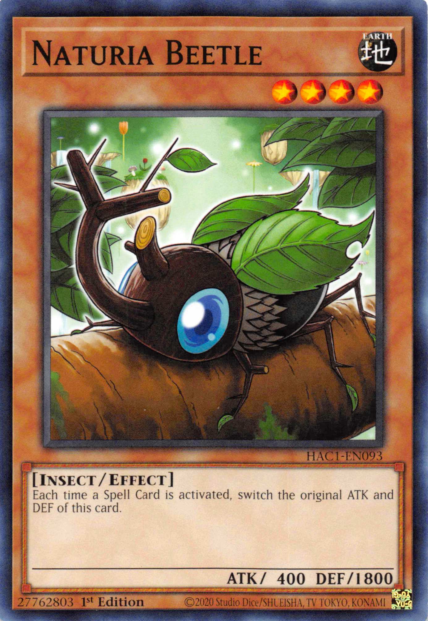 Naturia Beetle [HAC1-EN093] Common | Exor Games New Glasgow