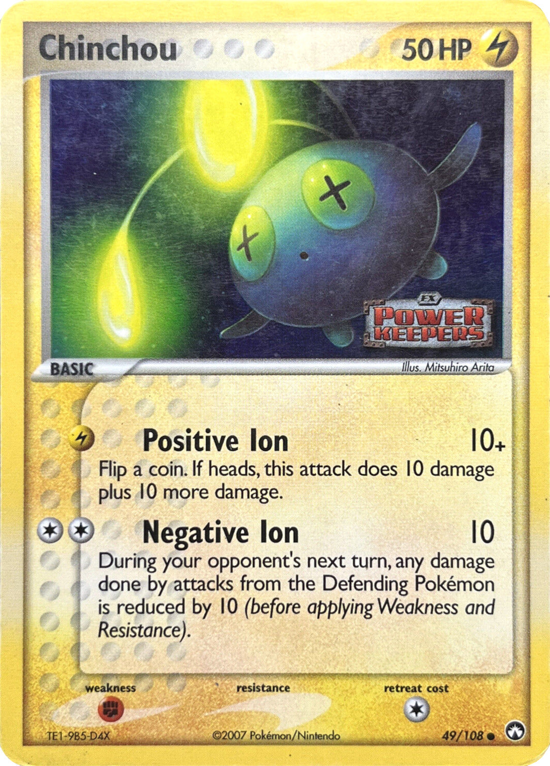 Chinchou (49/108) (Stamped) [EX: Power Keepers] | Exor Games New Glasgow