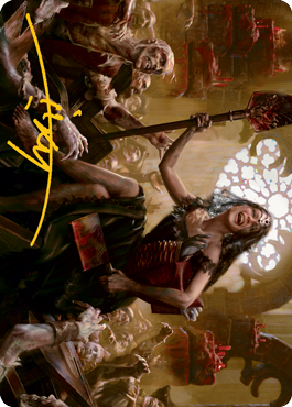 Gisa, Glorious Resurrector Art Card (Gold-Stamped Signature) [Innistrad: Midnight Hunt Art Series] | Exor Games New Glasgow