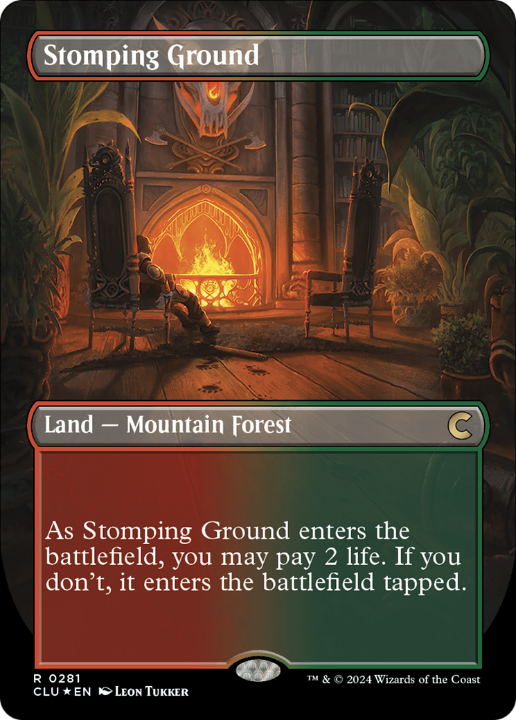 Stomping Ground (Borderless) [Ravnica: Clue Edition] | Exor Games New Glasgow