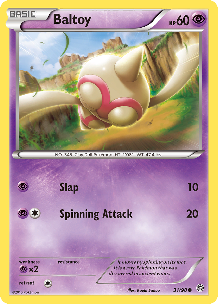 Baltoy (31/98) [XY: Ancient Origins] | Exor Games New Glasgow