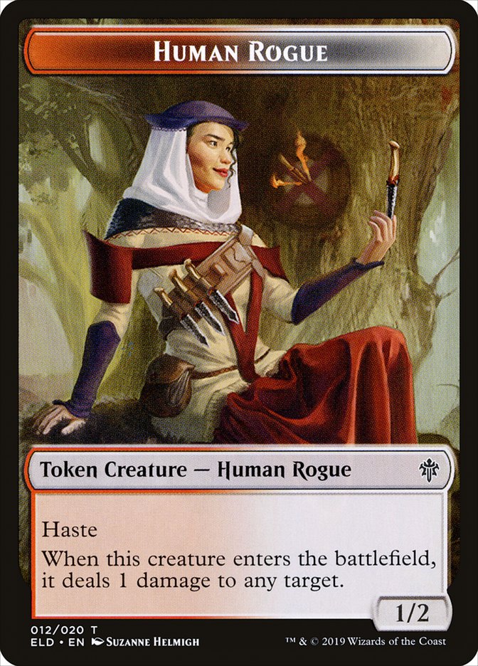 Human Rogue [Throne of Eldraine Tokens] | Exor Games New Glasgow