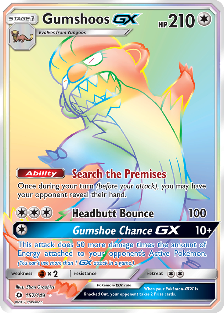 Gumshoos GX (157/149) [Sun & Moon: Base Set] | Exor Games New Glasgow