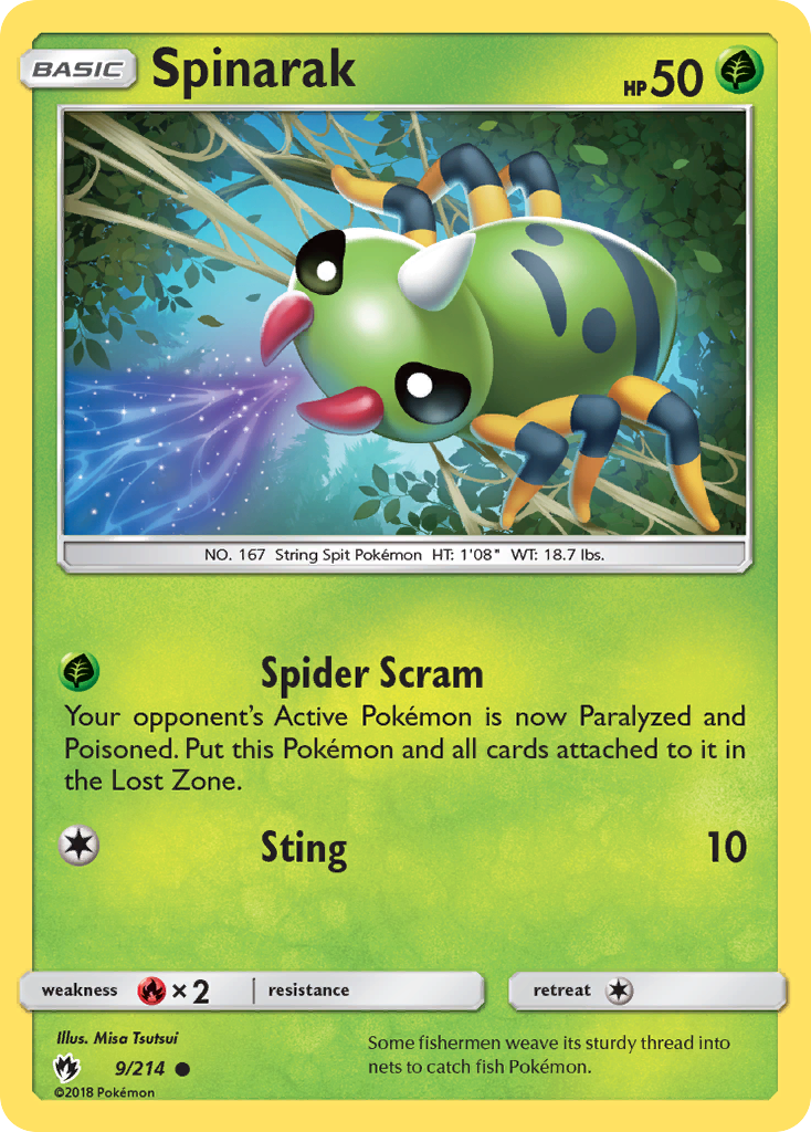 Spinarak (9/214) [Sun & Moon: Lost Thunder] | Exor Games New Glasgow