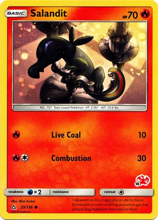 Salandit (25/156) (Charizard Stamp #18) [Battle Academy 2020] | Exor Games New Glasgow