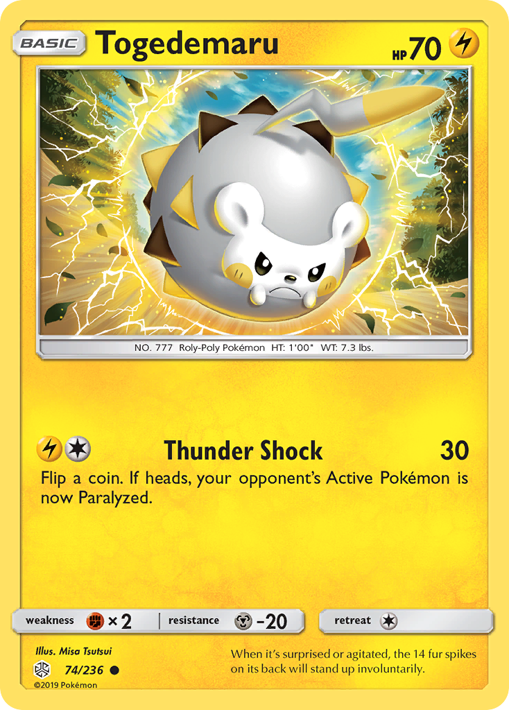 Togedemaru (74/236) [Sun & Moon: Cosmic Eclipse] | Exor Games New Glasgow