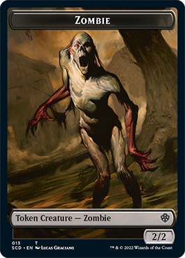 Zombie // Zombie Knight Double-Sided Token [Starter Commander Decks] | Exor Games New Glasgow