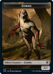 Zombie // Zombie Knight Double-Sided Token [Starter Commander Decks] | Exor Games New Glasgow