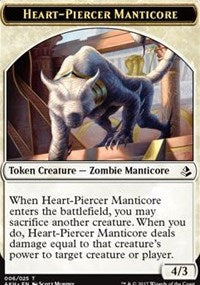 Heart-Piercer Manticore // Warrior Token [Amonkhet Tokens] | Exor Games New Glasgow