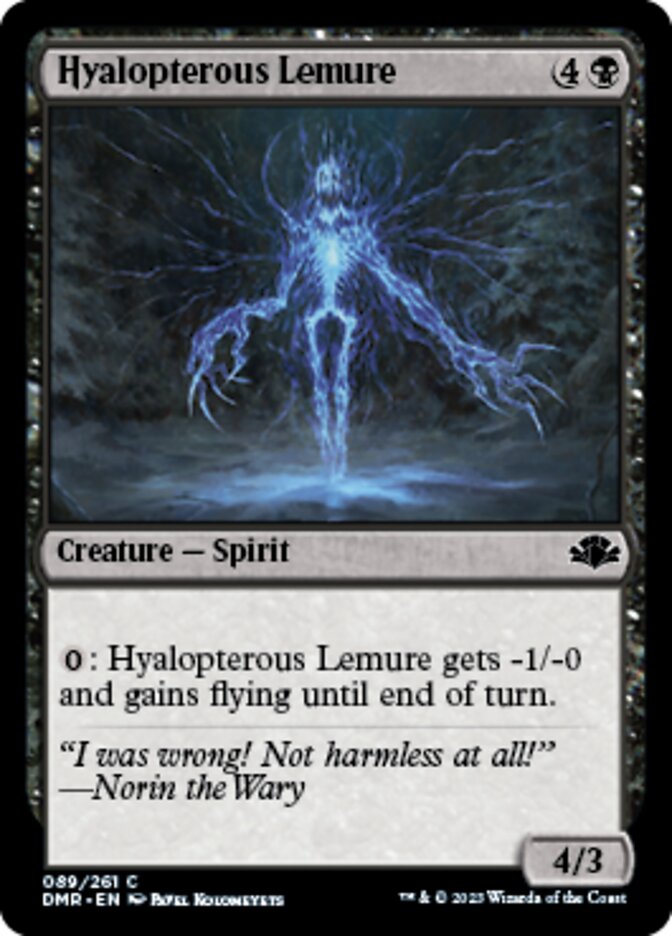 Hyalopterous Lemure [Dominaria Remastered] | Exor Games New Glasgow