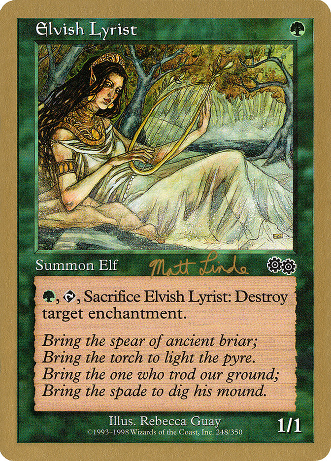 Elvish Lyrist (Matt Linde) [World Championship Decks 1999] | Exor Games New Glasgow