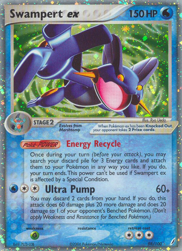 Swampert ex (98/100) [EX: Crystal Guardians] | Exor Games New Glasgow